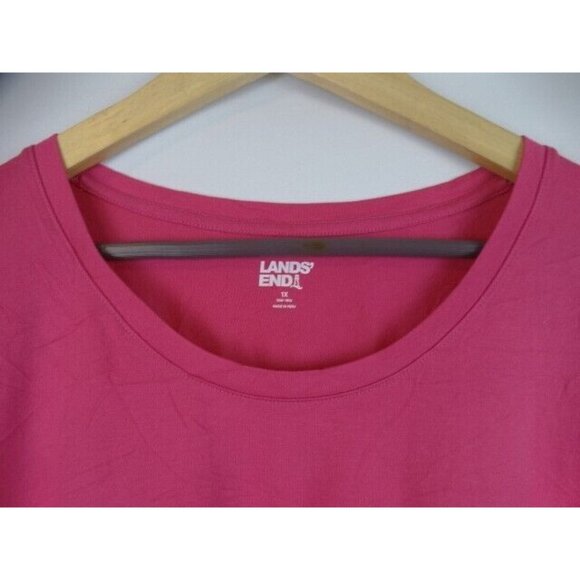 Lands' End Womens Shirt Size 1X Pink Short Sleeve & Sleeveless Tank Top Lot of 2 - Picture 9 of 14